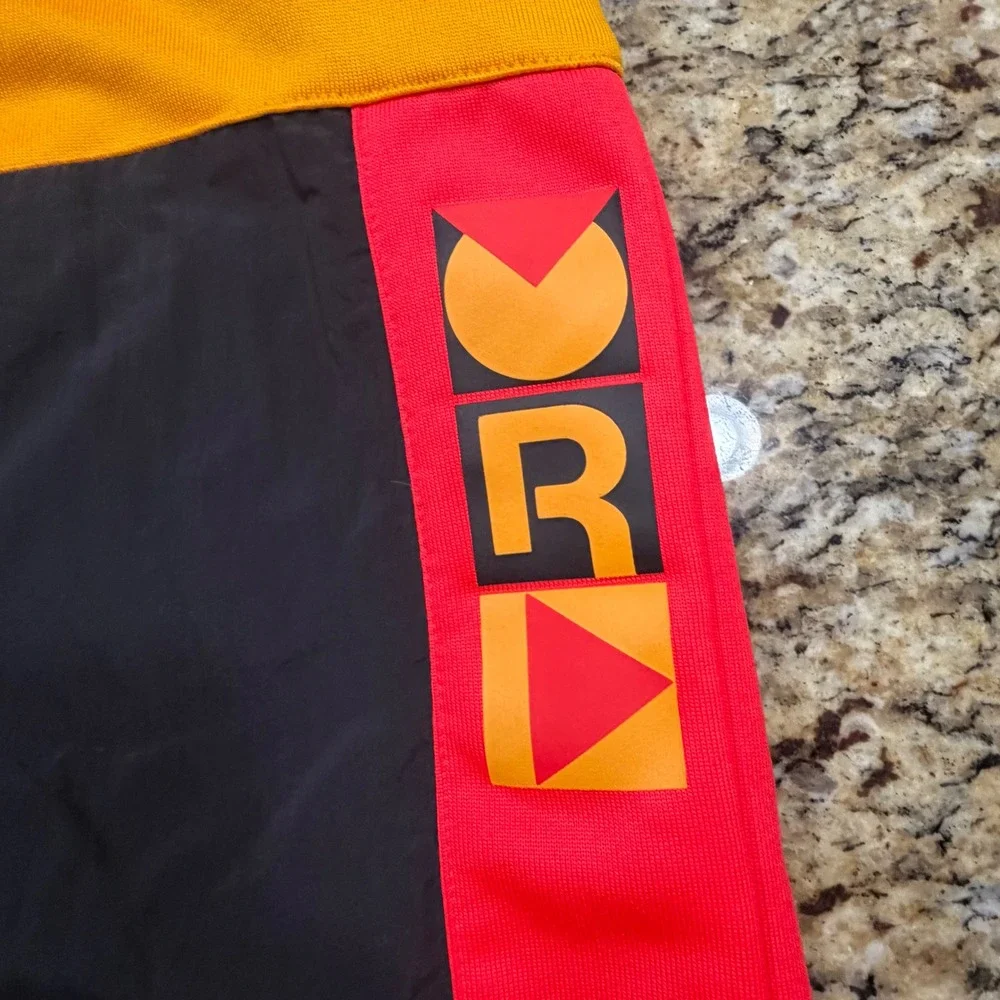 Reebok x Gigi Hadid Womens Colorblock Track Pants Black Red Yellow Joggers M